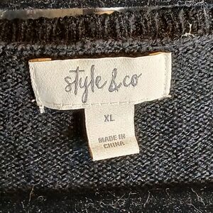 Black style&co sweater with a black mock  turtleneck both are XL